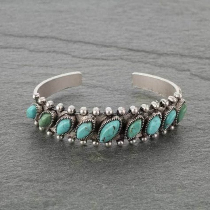 Turquoise Boho Vintage Cross Bracelet - product image 1