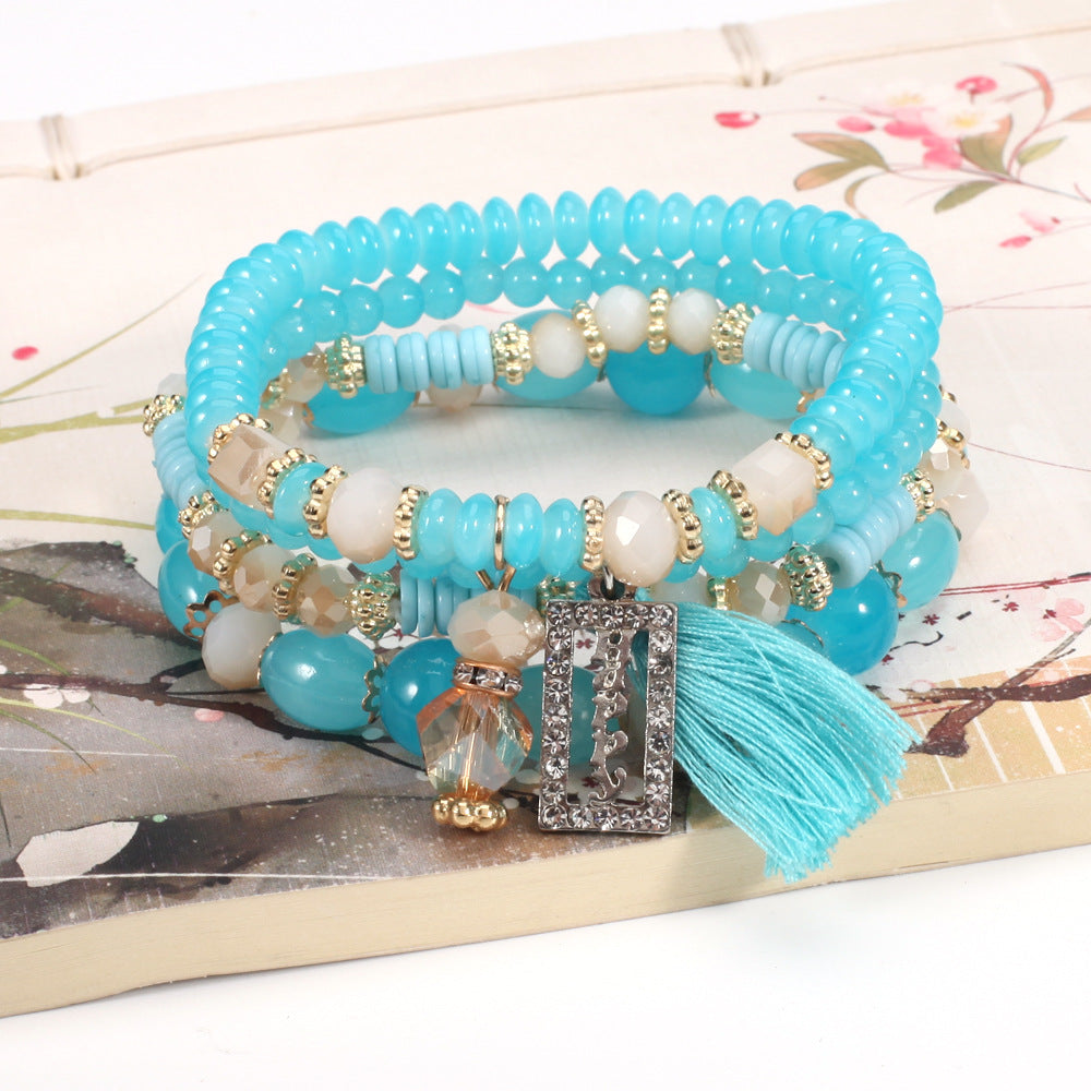 Boho Vintage Beaded Crystal Necklace - product image 19