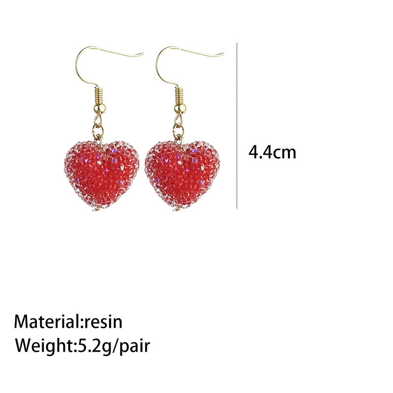 Heart Resin Beaded Earrings - product image 10