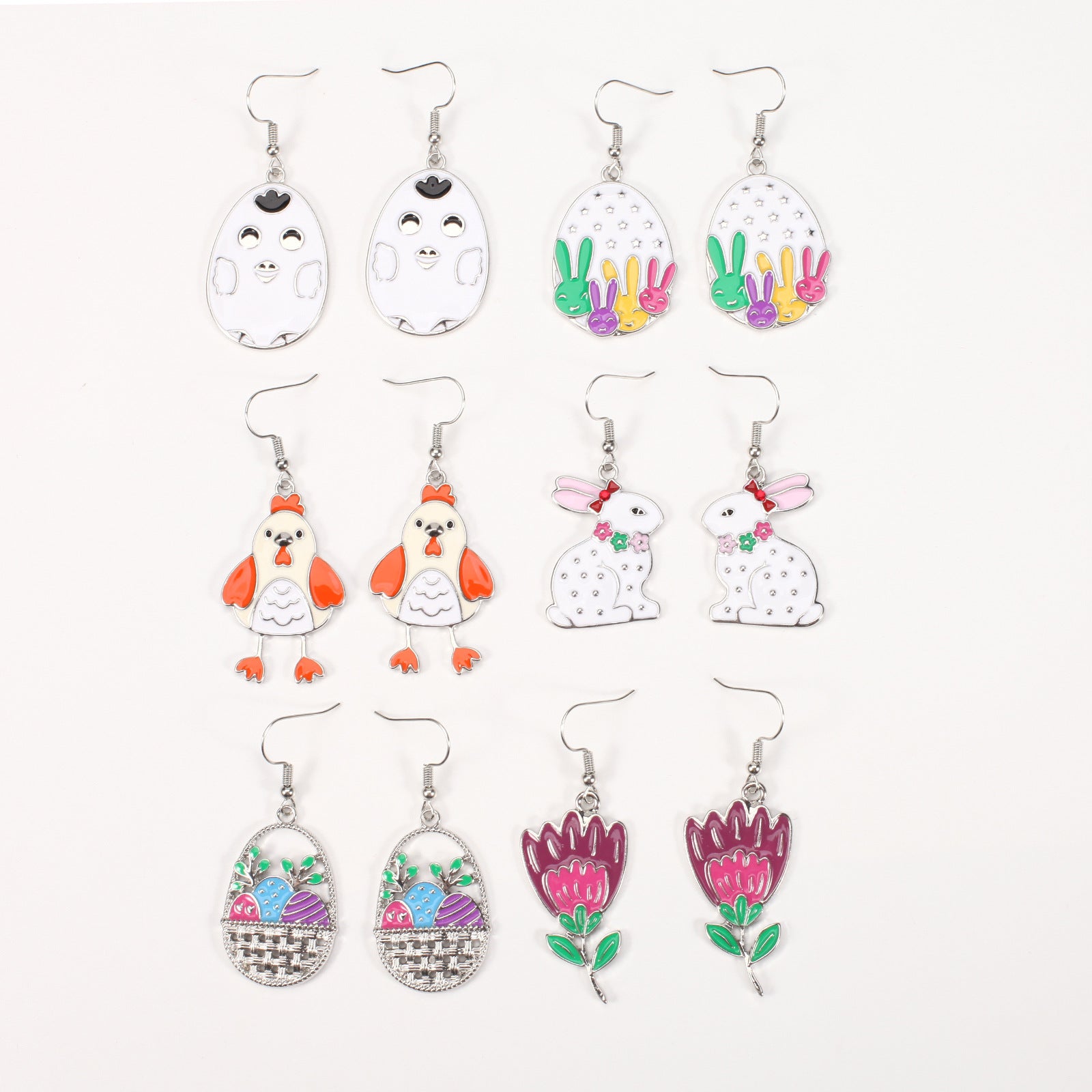 Easter Earrings Cartoon Cute Rabbit Easter Egg Carrot Earrings Spring Holiday - product image 24