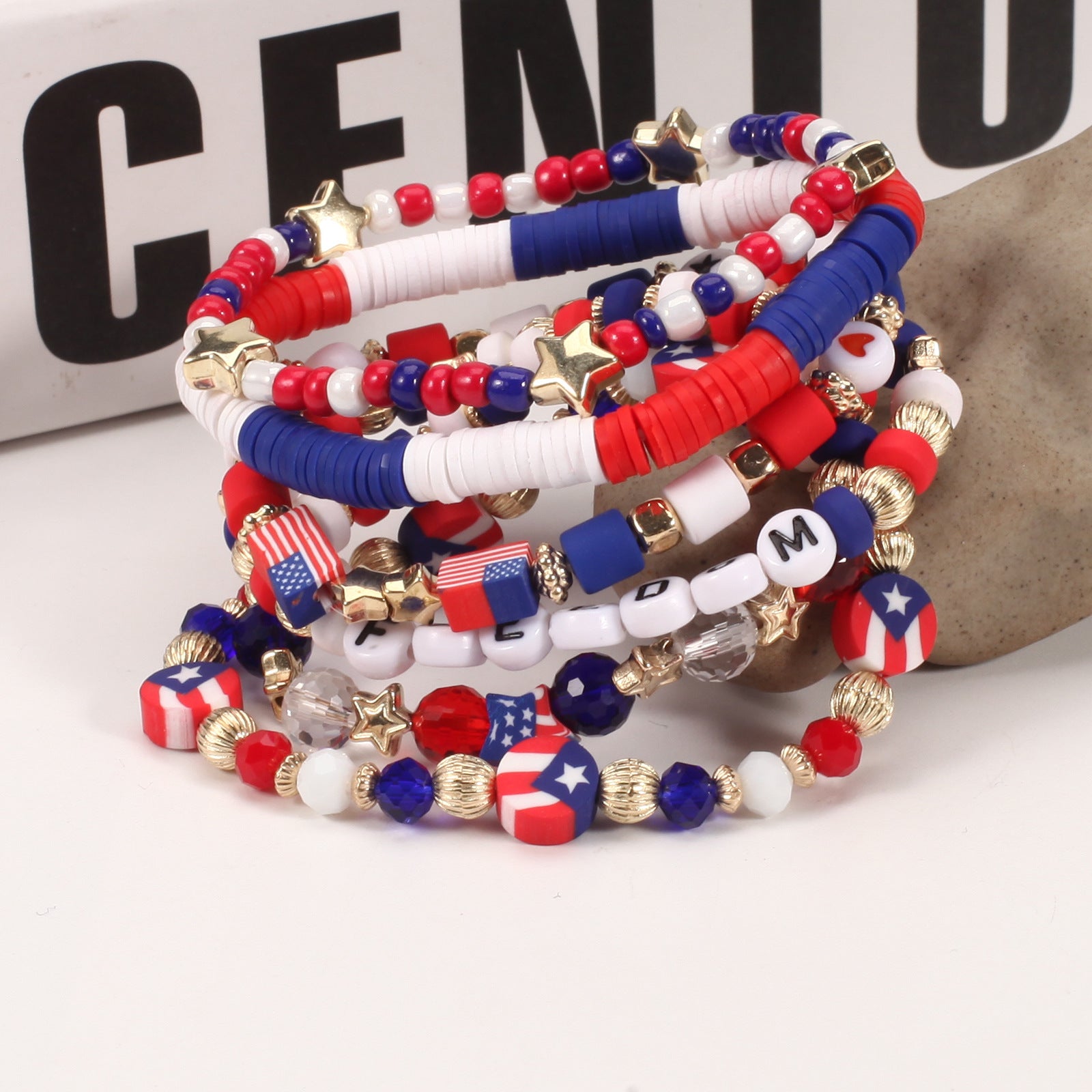 Flag Beaded Crystal Bracelet - product image 45