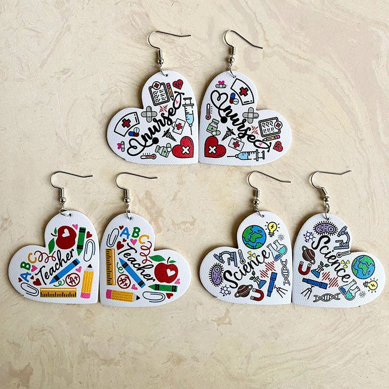 Heart Leather Earrings - product image 2
