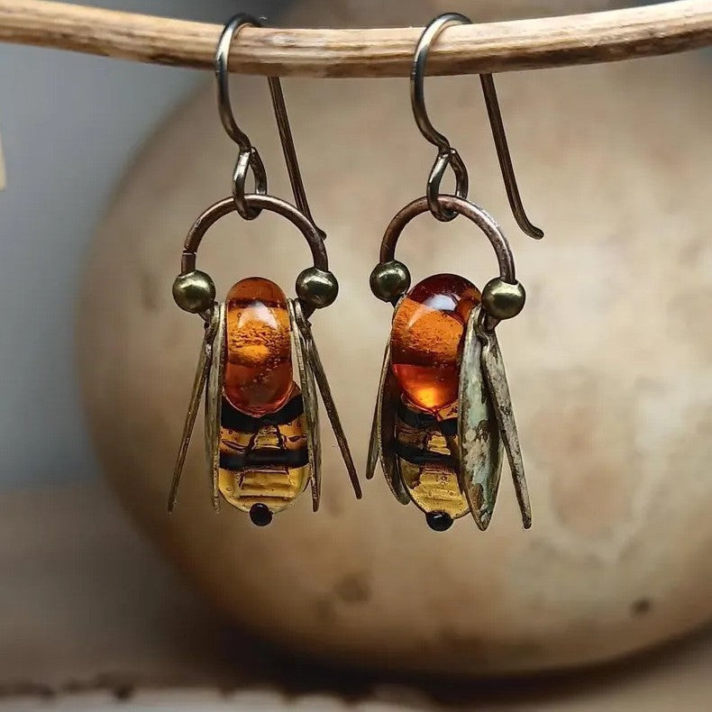 Vintage Cross Bee Earrings - product image 1