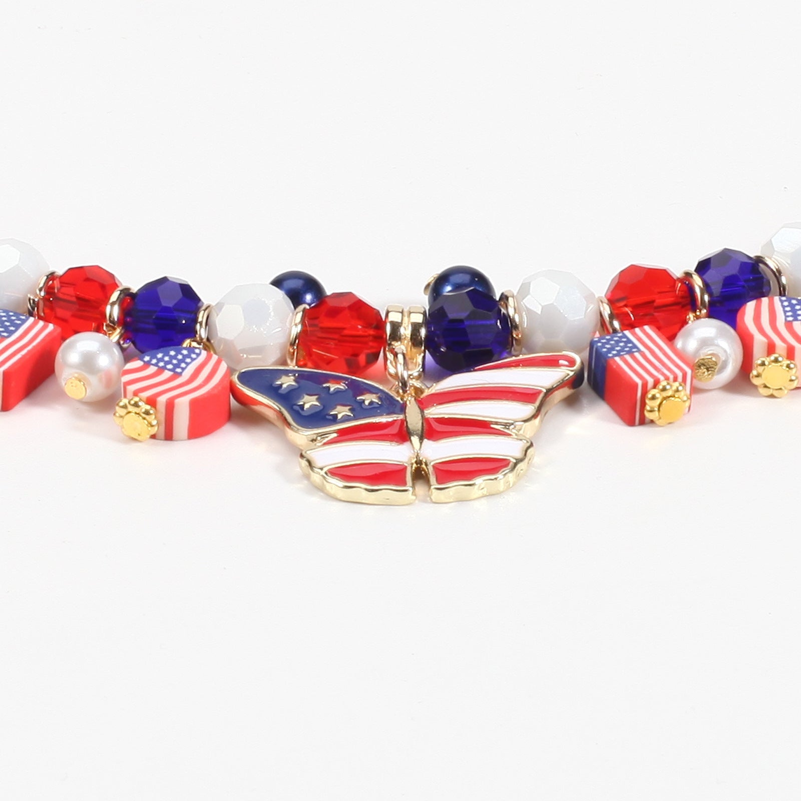Heart Flag Butterfly Necklace