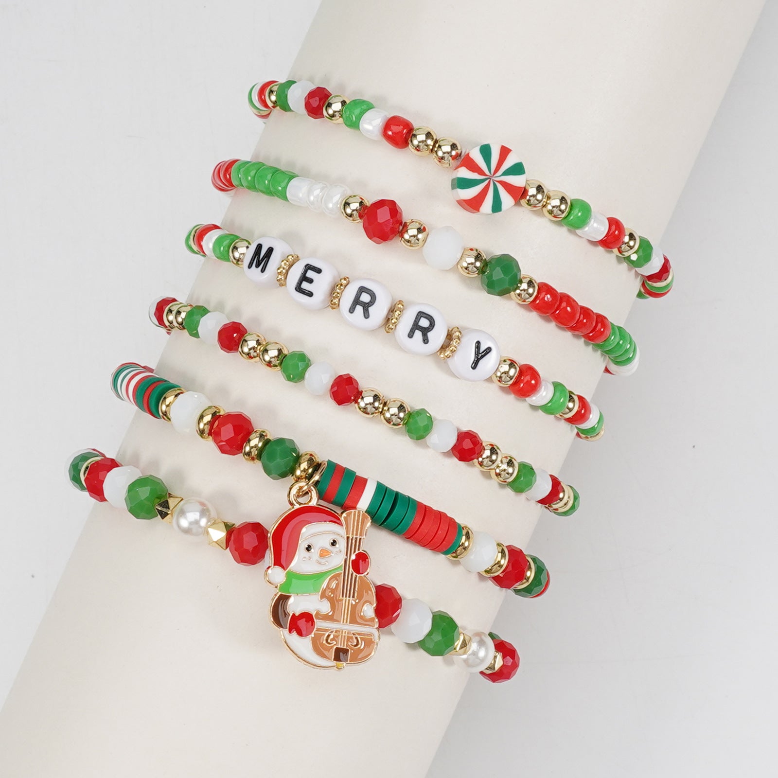 Christmas Bracelet Set Holiday Accessories Snowman Santa Claus Reindeer - product image 37