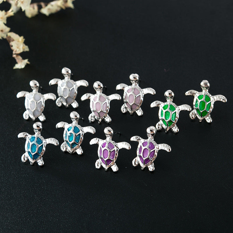 And Platforms Opal Turtle Multi-color Earrings Exquisite Earrings - product image 2