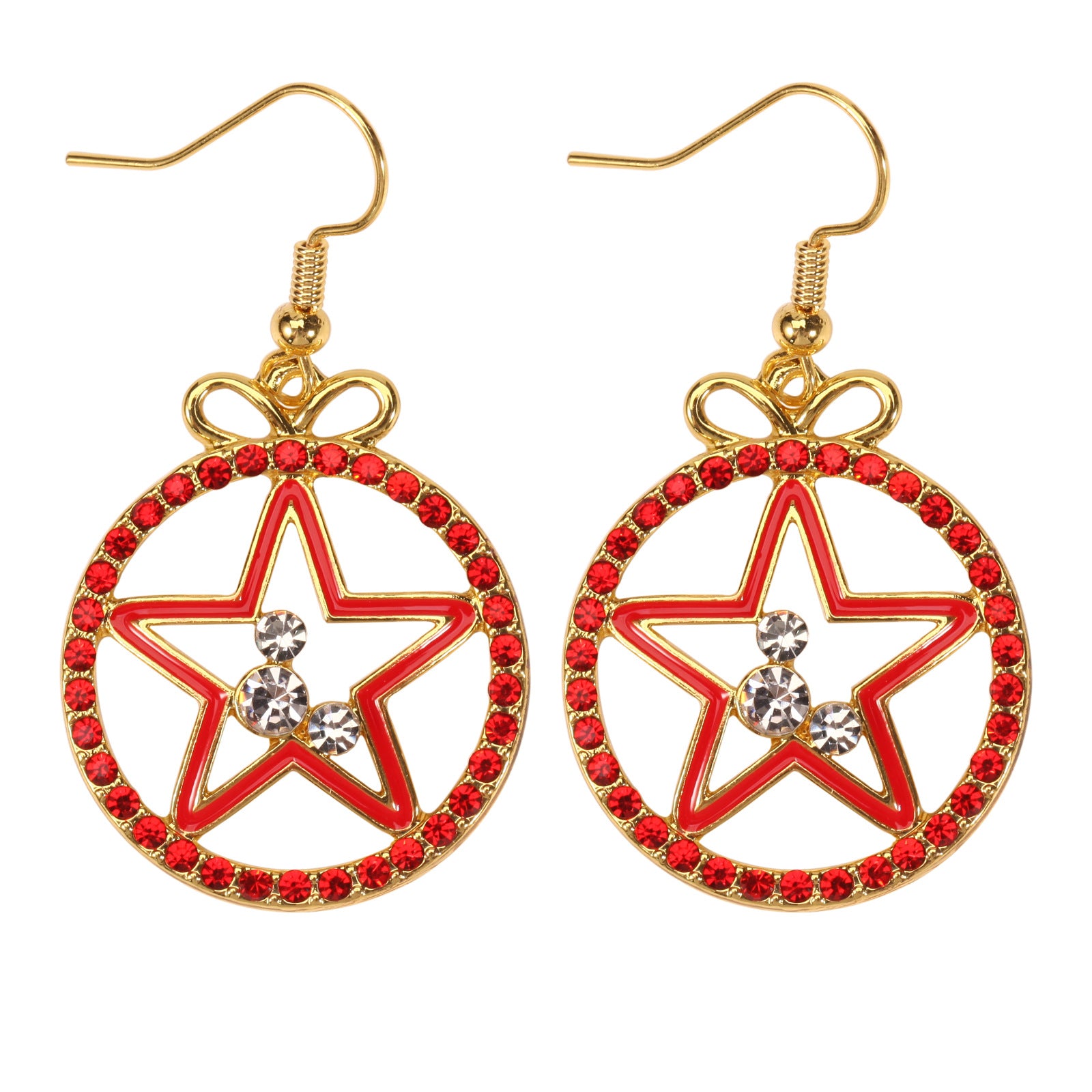 Christmas Earrings: Reindeer Antlers - Christmas Tree - Snowman - Pentagram - - product image 7