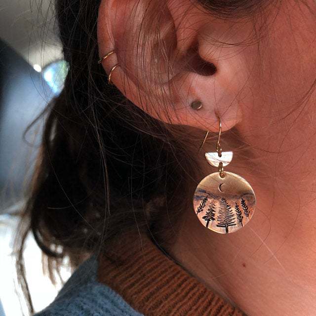 Vintage Moon Cross Earrings for Women - product image 3