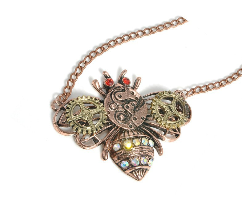 Vintage Heart Butterfly Bee Necklace - product image 2