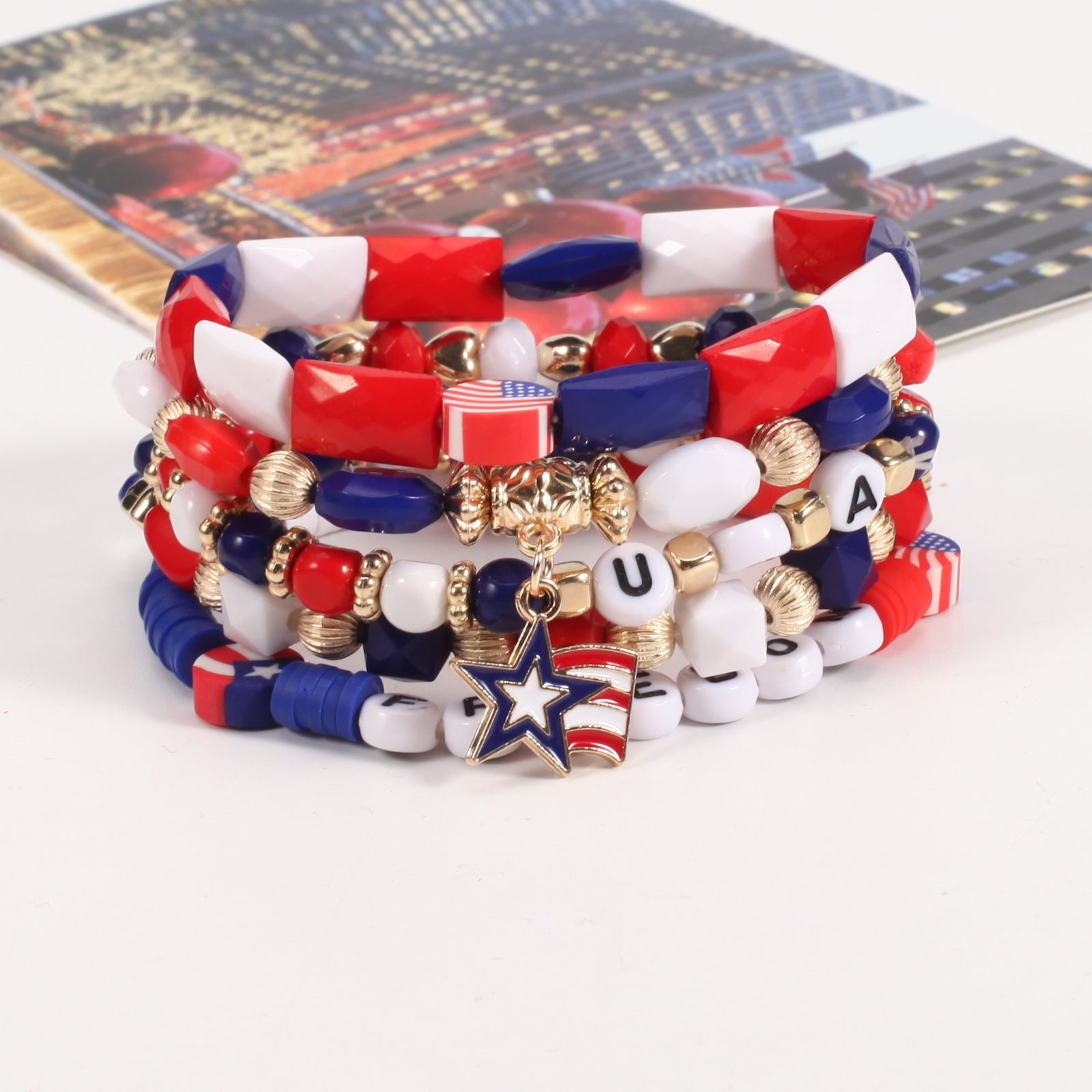 Flag Beaded Crystal Bracelet - product image 19