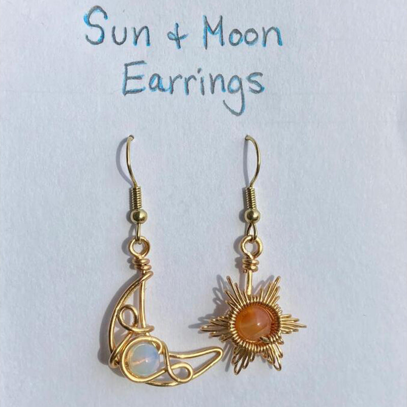 Moon Cross Crystal Earrings - product image 10