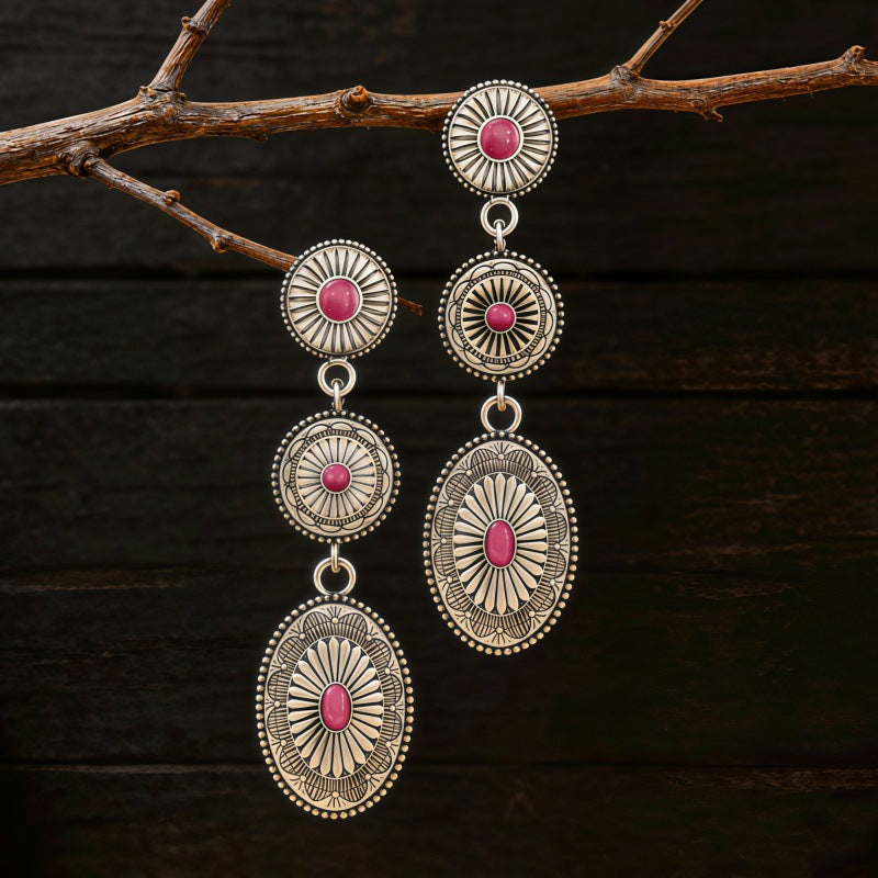 Western Vintage Cross Earrings