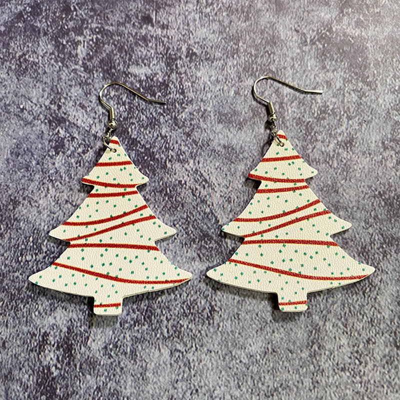 Vintage Cross Leather Earrings - product image 2