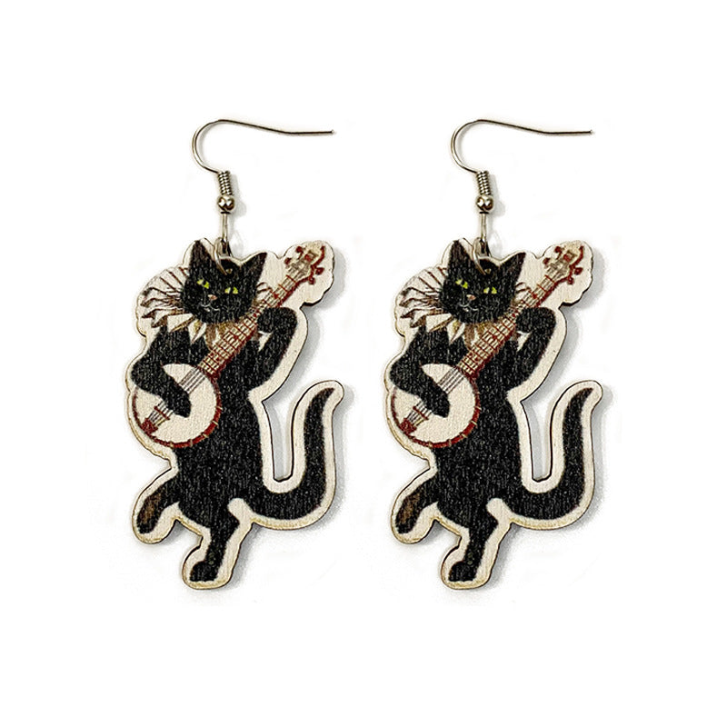 Cross Wood Earrings - product image 5