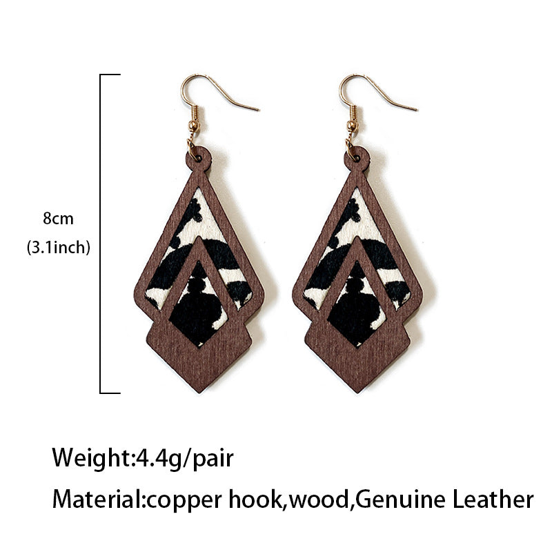 Western Vintage Geometric Cross Earrings