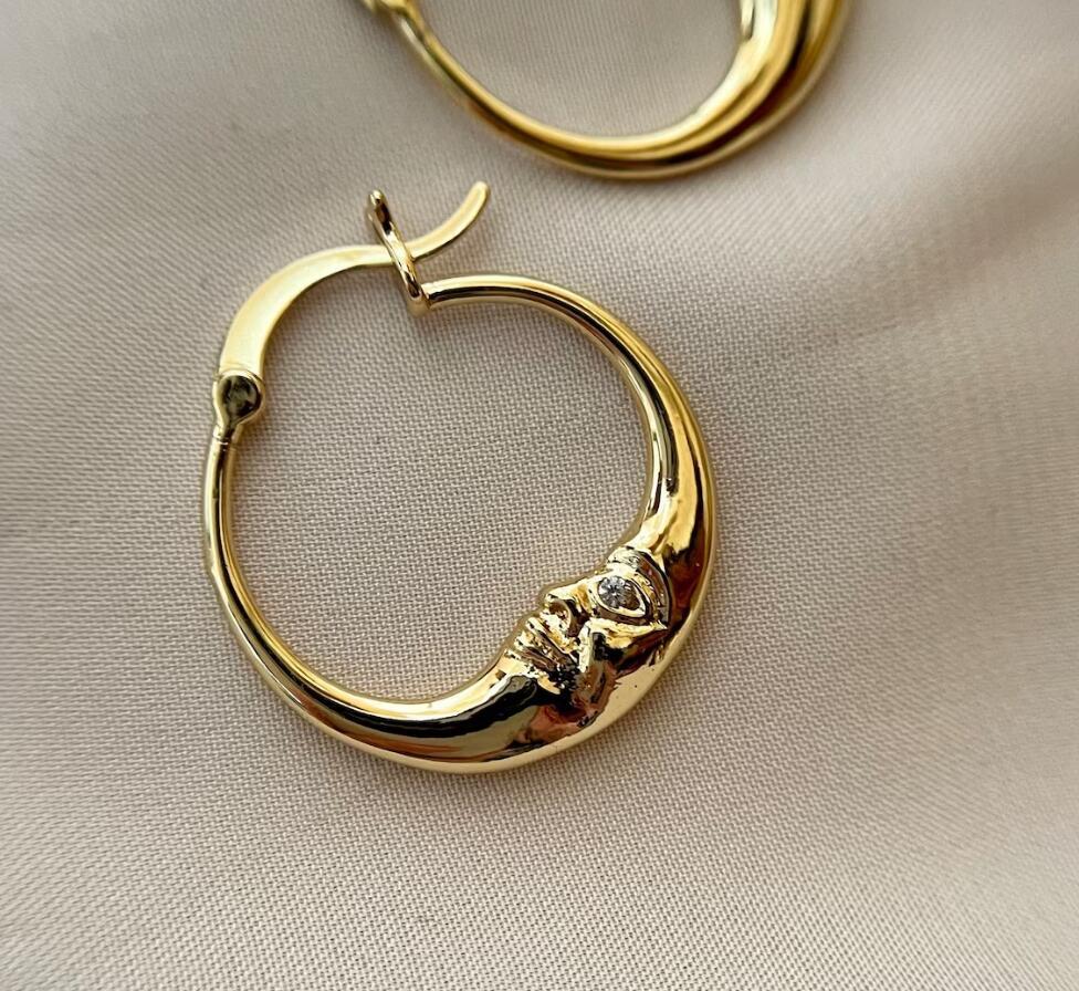 Boho Vintage Moon Cross Earrings - product image 2