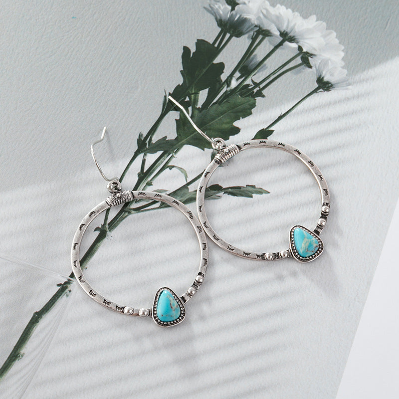 Turquoise Vintage Cross Earrings - product image 11