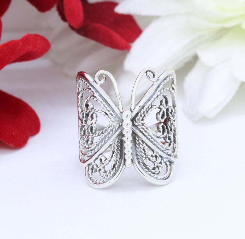 Vintage Cross Butterfly Ring - product image 2