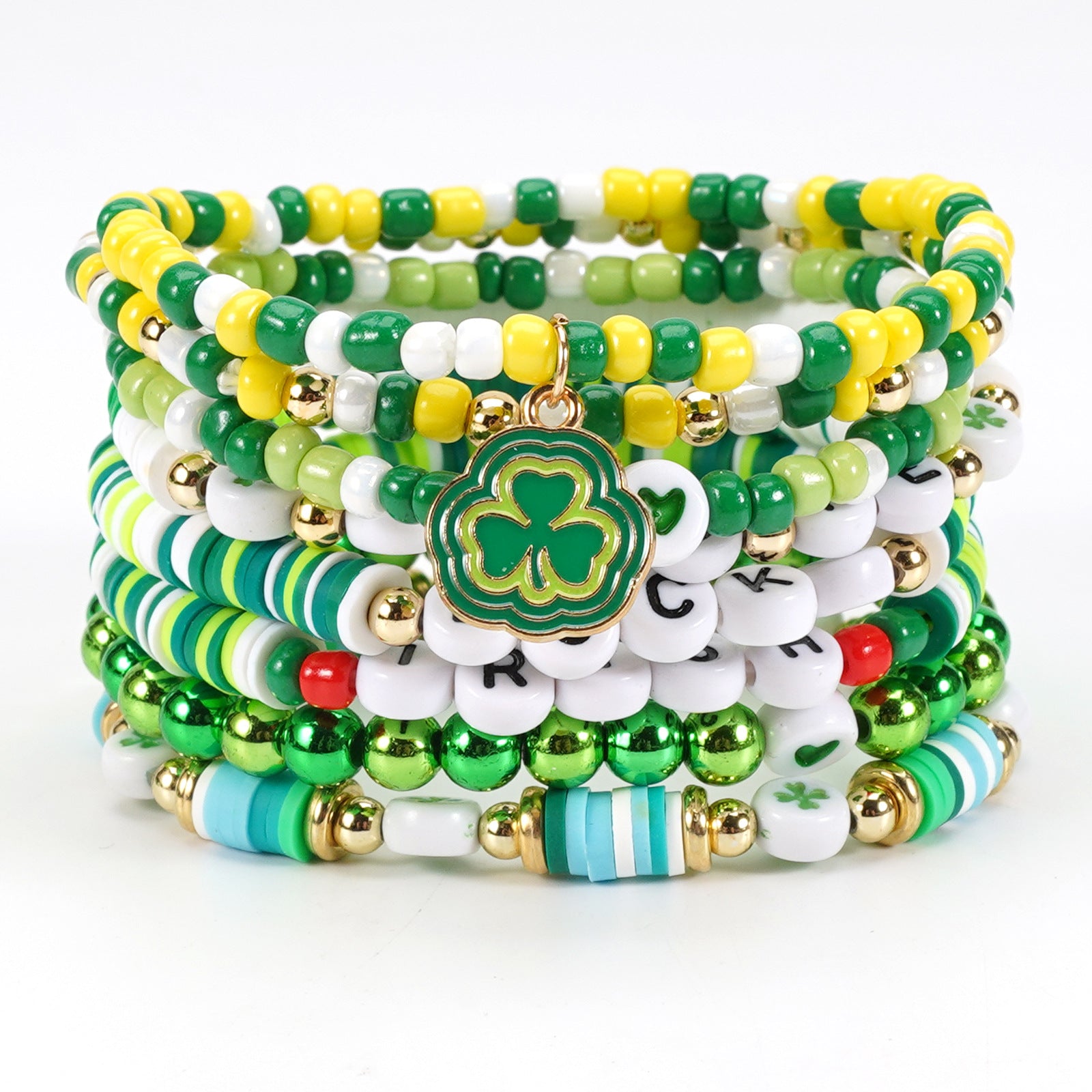 Irish St. Patrick's Day Bracelet Party Parade Green Lucky Clover Pendant Soft - product image 6