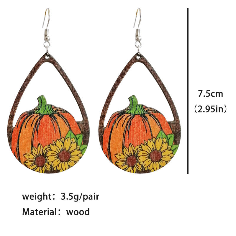 Floral Wood Earrings - product image 4