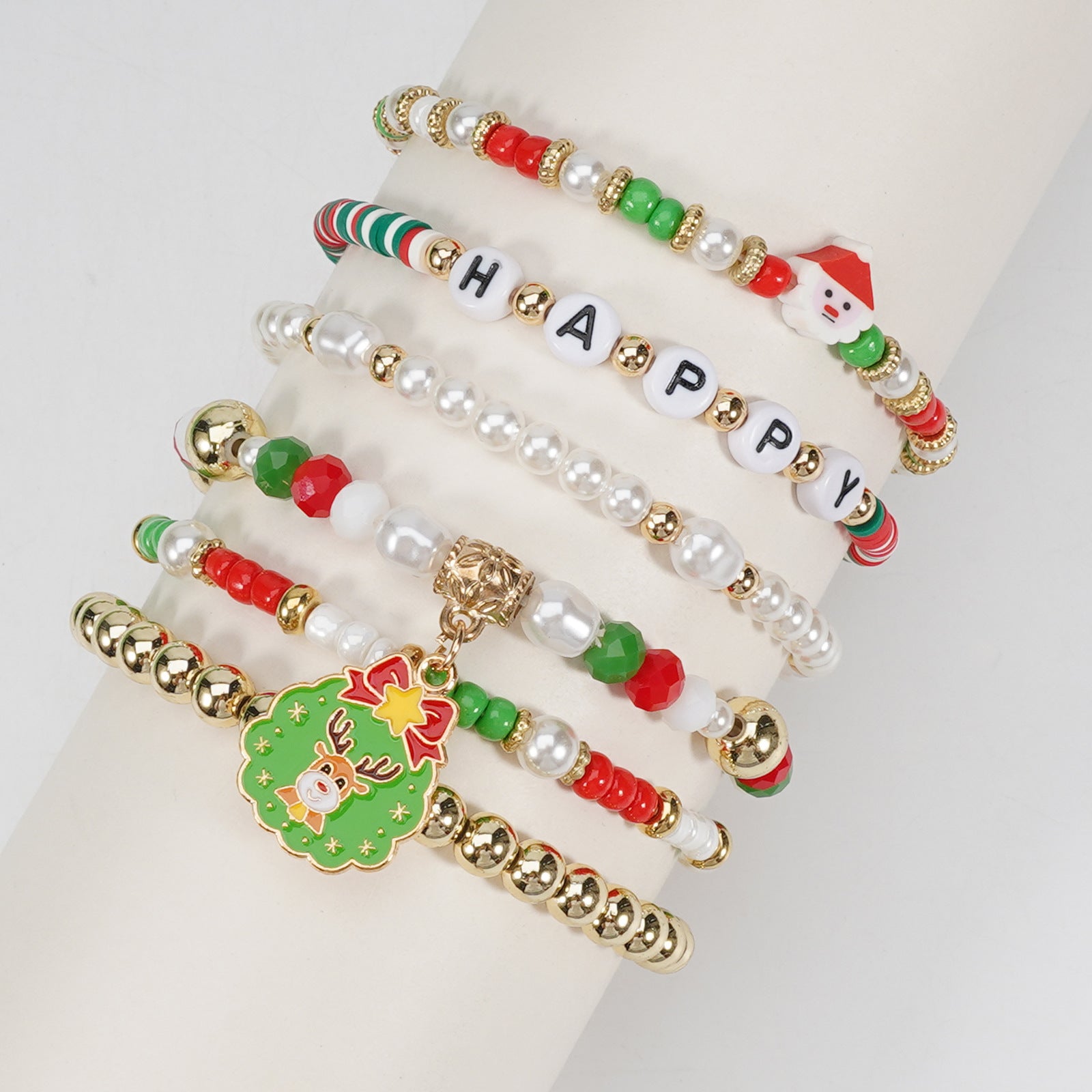 Christmas Bracelet Set Holiday Accessories Snowman Santa Claus Reindeer - product image 27