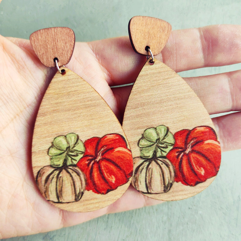 Floral Wood Earrings - product image 3