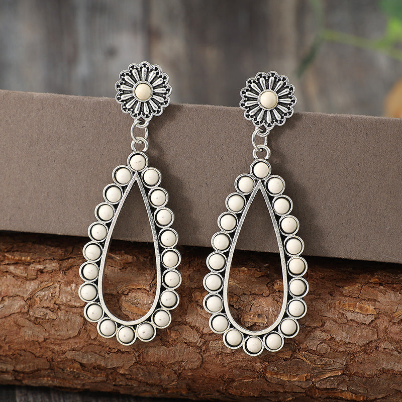Western Turquoise Vintage Statement Earrings