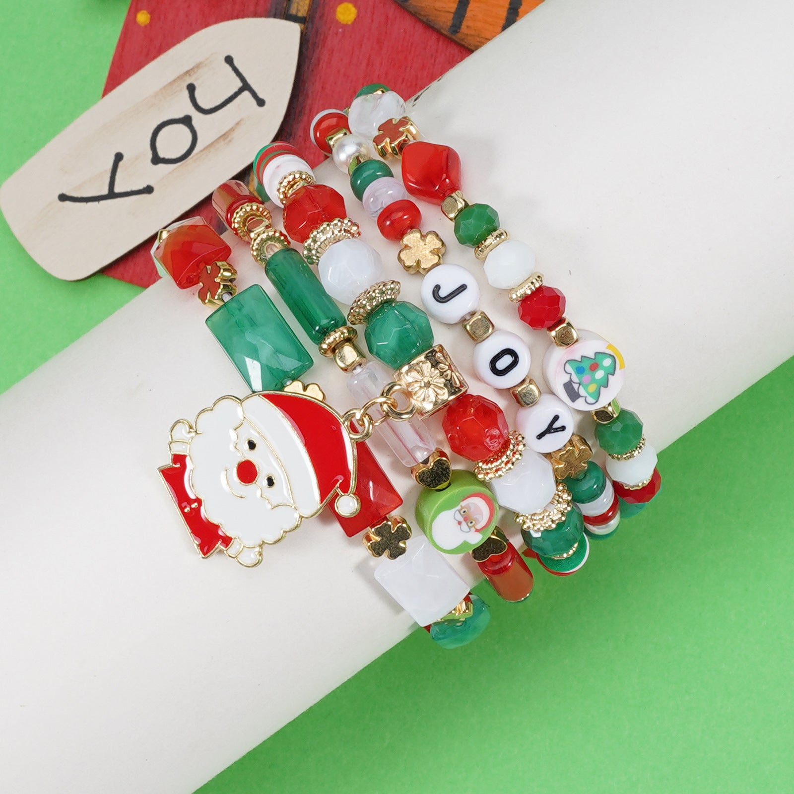 Christmas Bracelet Snowman - Christmas Tree - Santa Claus - Reindeer Antlers - product image 3
