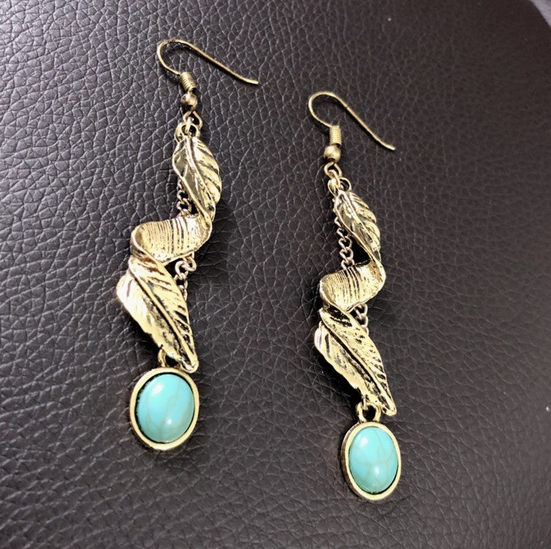 Turquoise Boho Vintage Earrings - product image 6