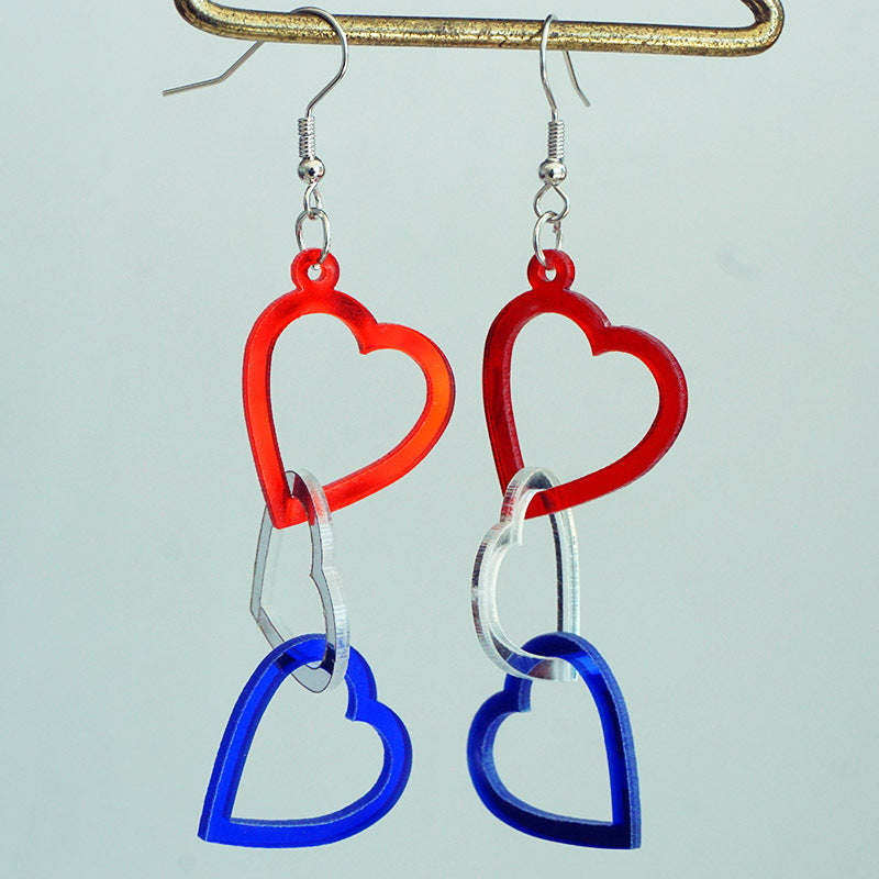 Heart Cross Earrings