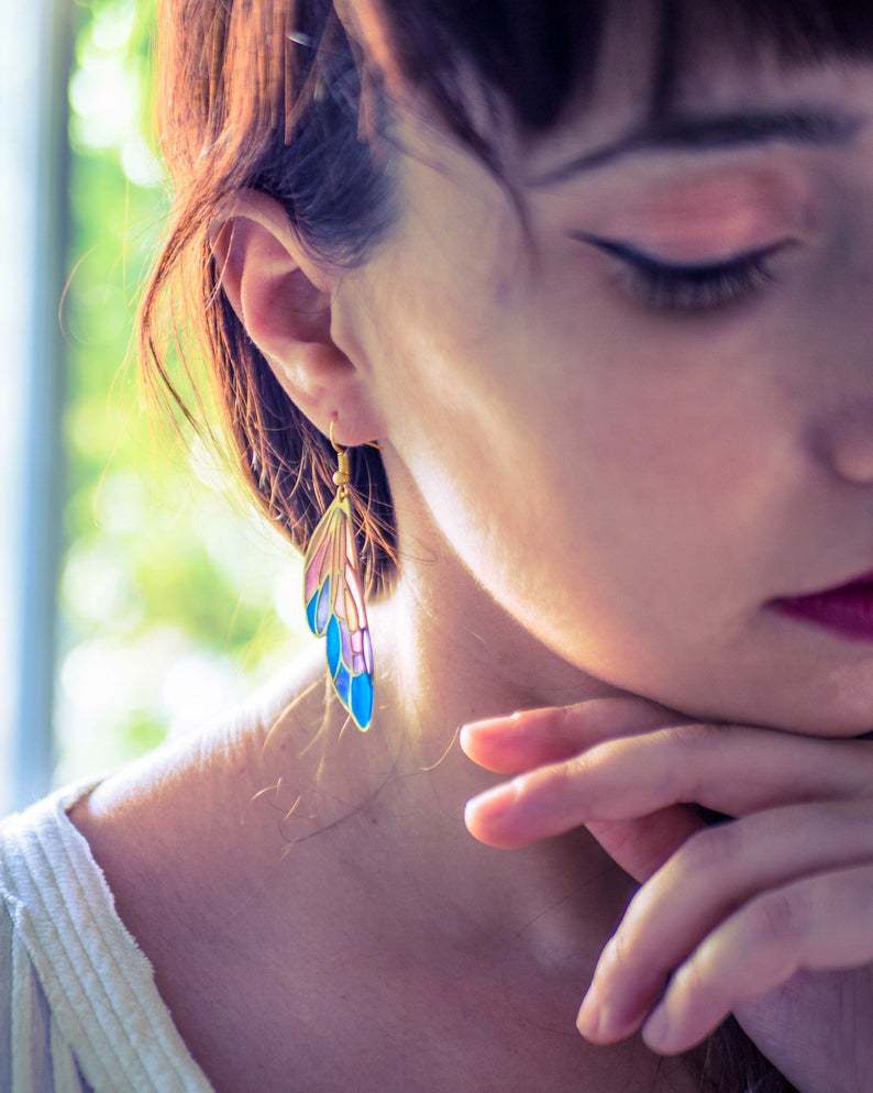Feather Cross Butterfly Earrings - product image 8