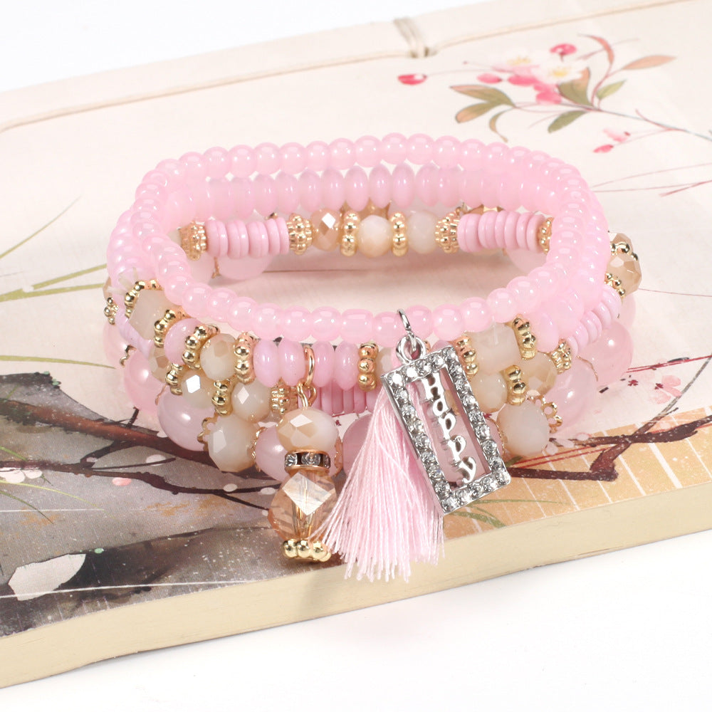 Boho Vintage Beaded Crystal Necklace - product image 17