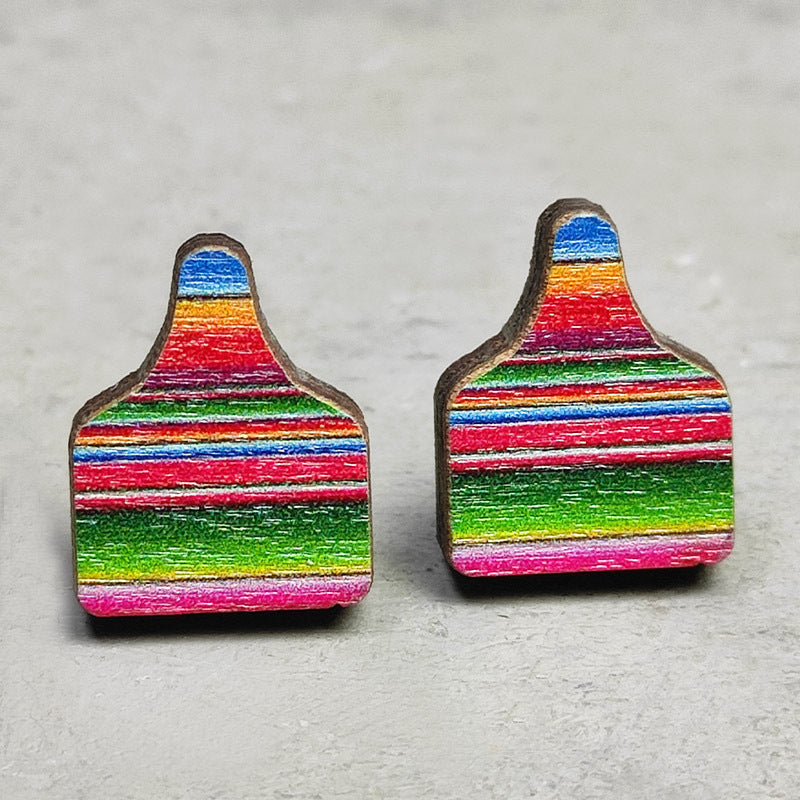 Cow Skull Horse Cactus Cross Wood Earrings - product image 7