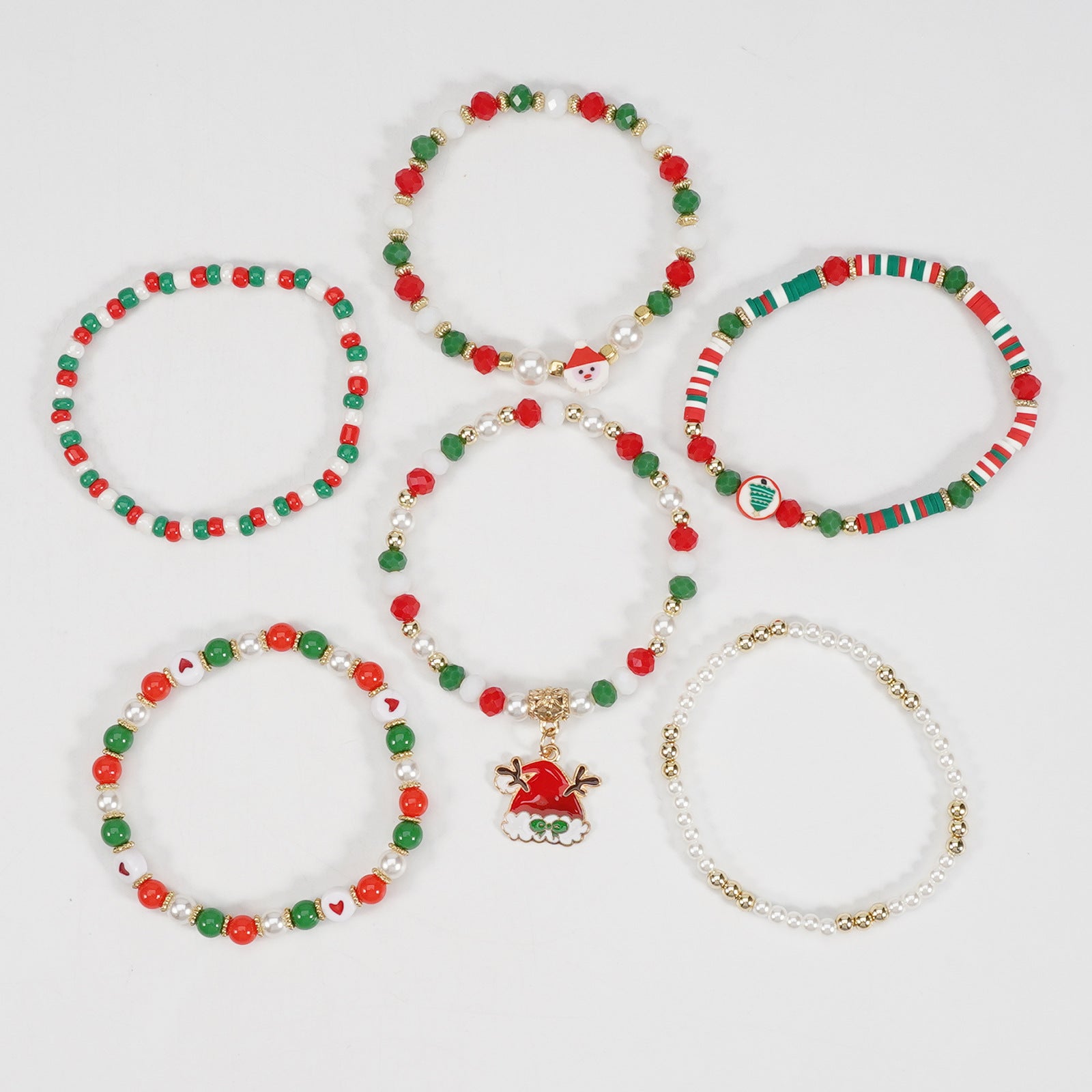 Christmas Bracelet Set Holiday Accessories Snowman Santa Claus Reindeer - product image 15