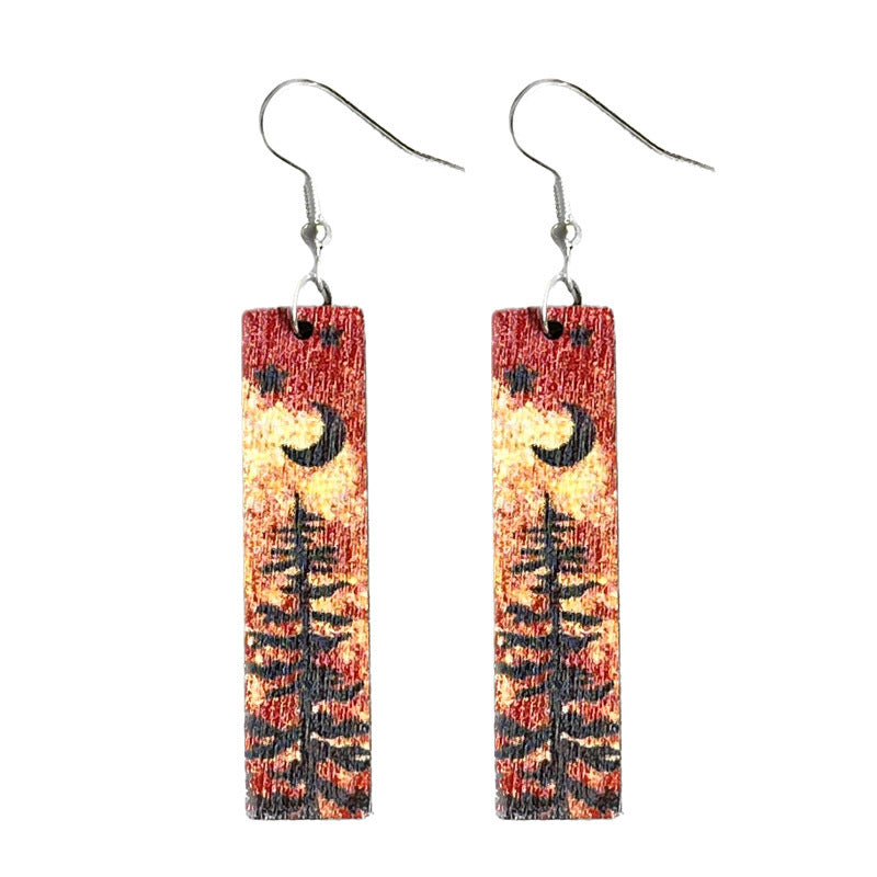 Cross Wood Earrings - product image 5