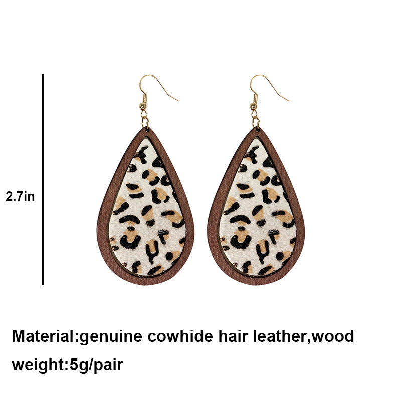 Boho Horse Leather Earrings - product image 3