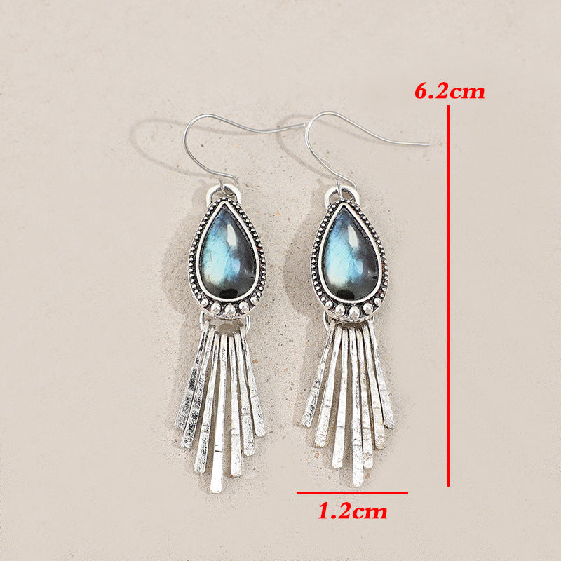 Turquoise Boho Vintage Earrings - product image 7