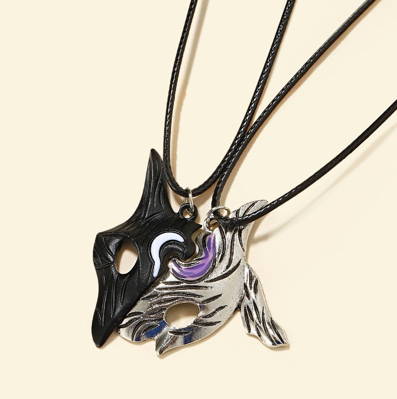 Western Double Pendant Black Cord Necklace - product image 2