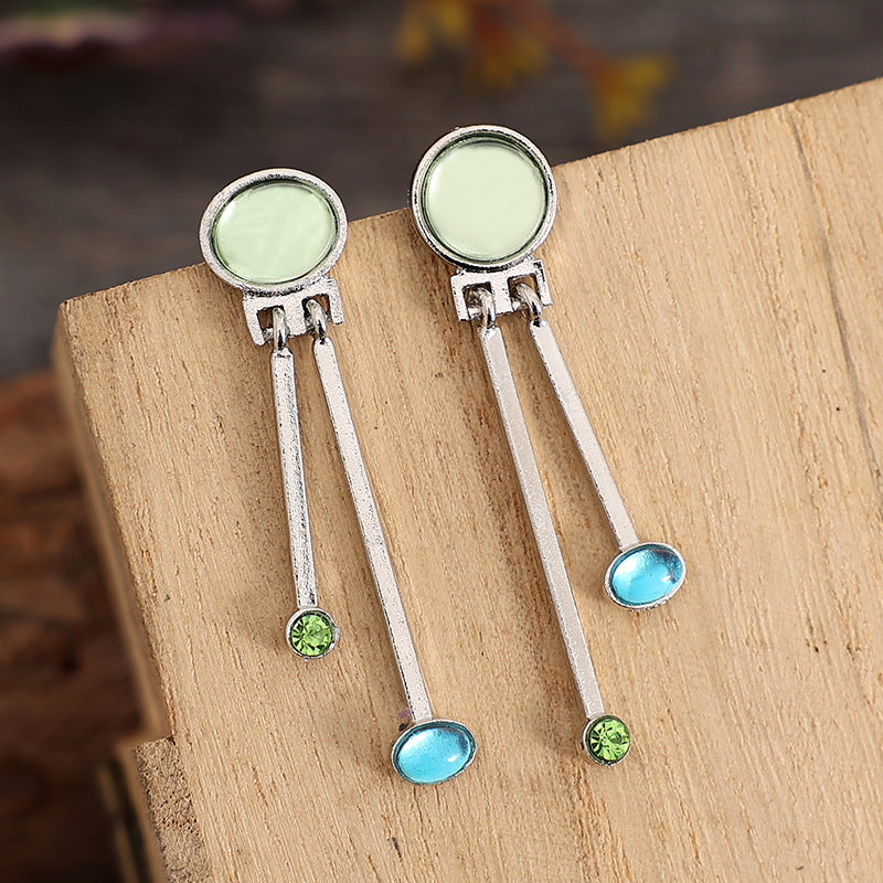 Vintage Cross Crystal Earrings - product image 3