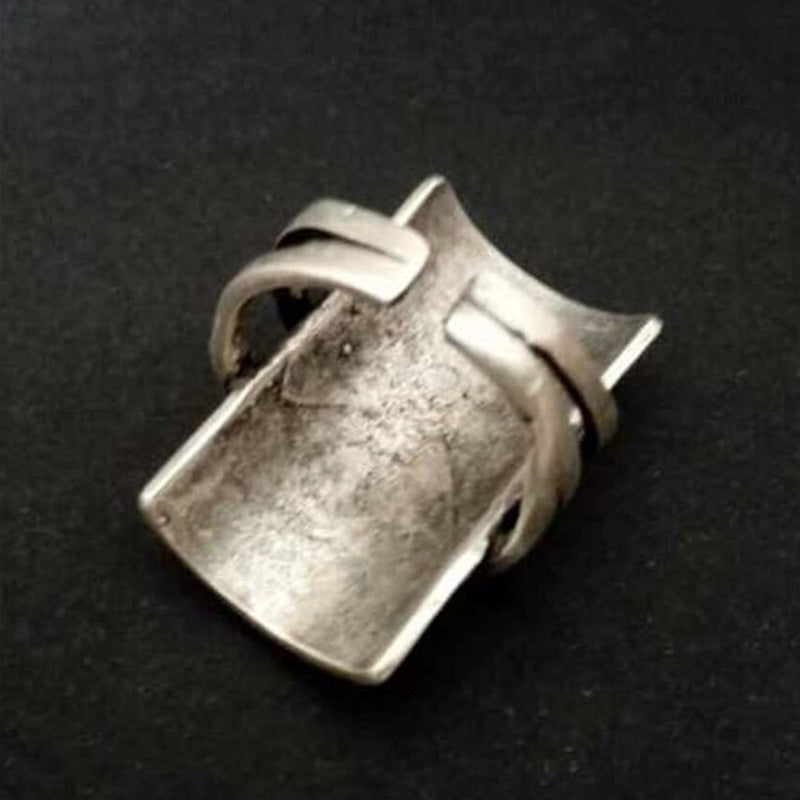 Vintage Statement Geometric Cross Ring - product image 10