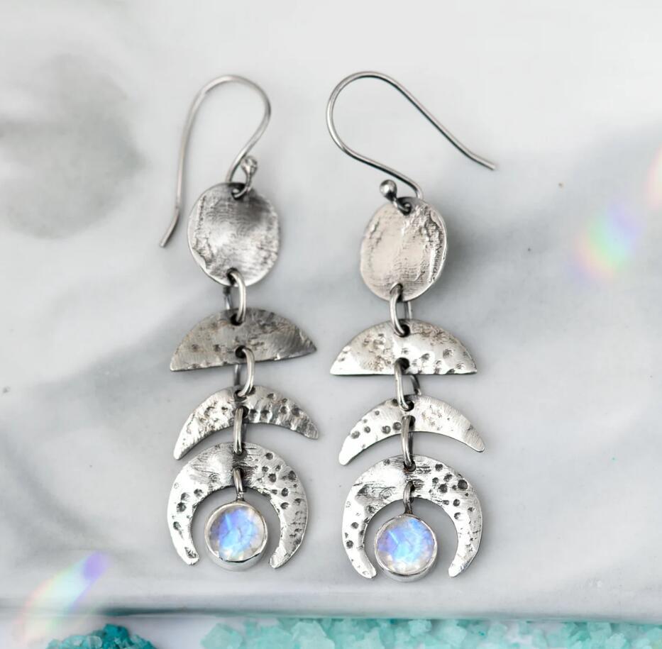 Boho Vintage Moon Cross Earrings for Women - product image 8