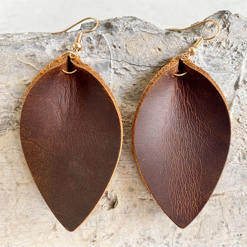 Western Horse Leather Earrings - product image 2