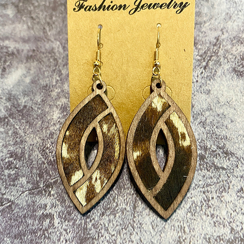 Western Vintage Cross Leather Earrings - product image 11
