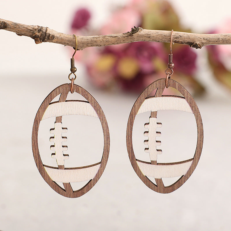 Cross Wood Earrings - product image 3