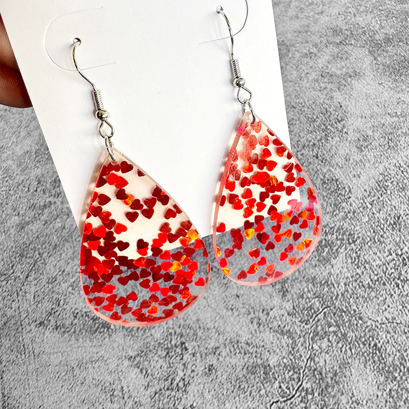 Heart Cross Acrylic Earrings - product image 3