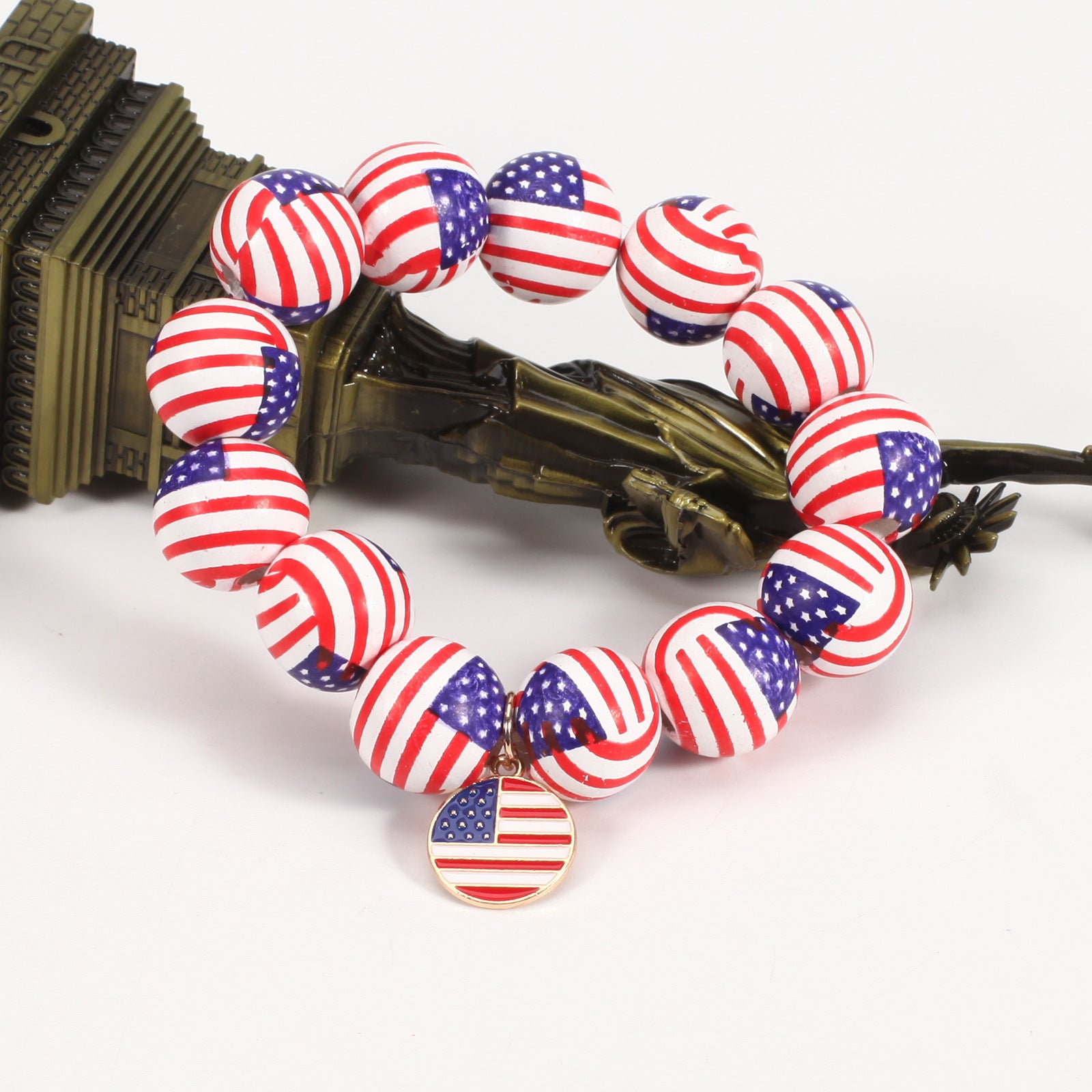 Flag Wood Beaded Bracelet - product image 4