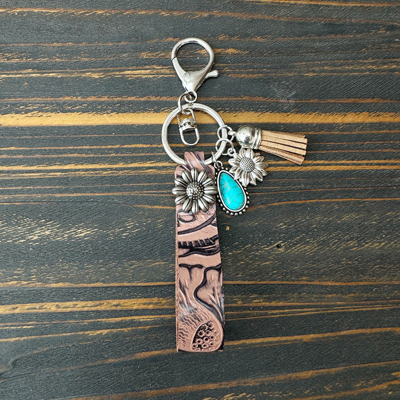 Western Turquoise Vintage Leather Necklace - product image 10