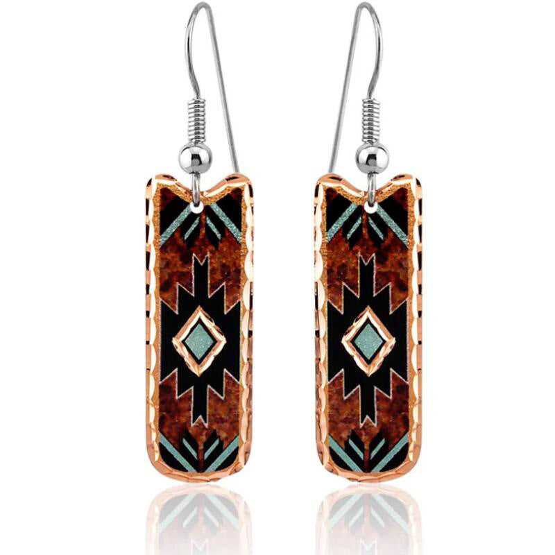 Western Boho Geometric Cross Earrings - product image 2