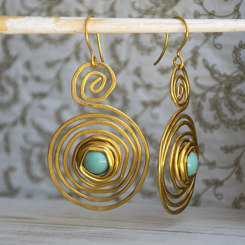 Turquoise Cross Earrings - product image 1