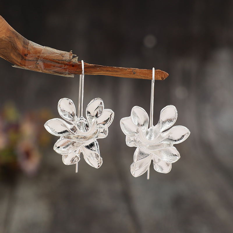 Vintage Floral Cross Earrings for Women - product image 2